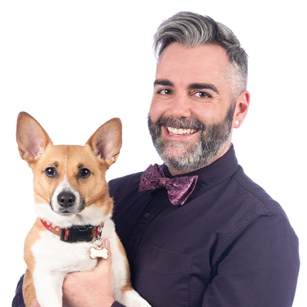 Dr. Monty Galley with pet