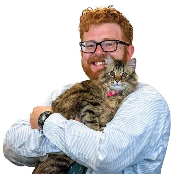 Dr. Casey J. Wesselman with pet