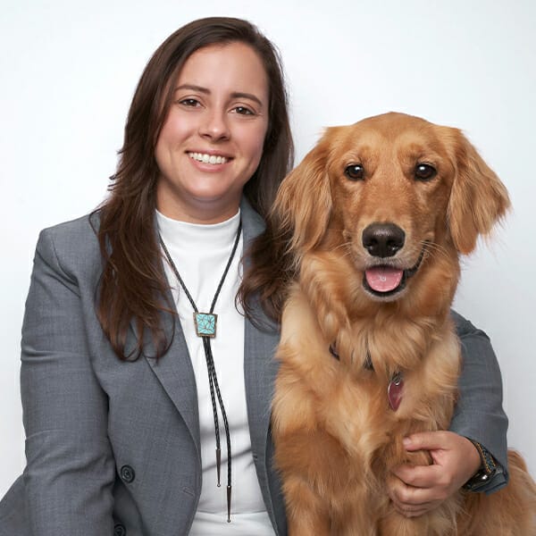 Dr. Elisabeth Alost with pet