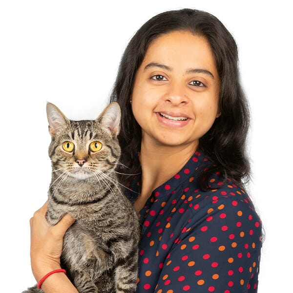 Dr. Meera Ramesh with pet