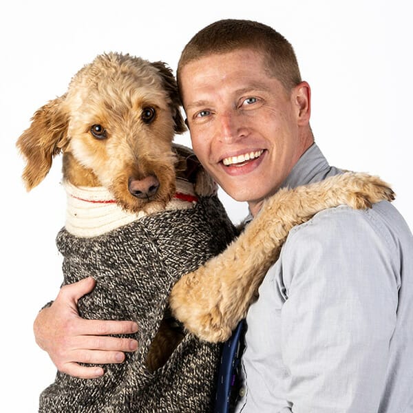 Dr. Brendan Boostrom with pet