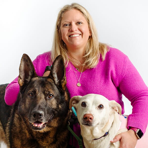 Dr. Gabby Schrader with pets