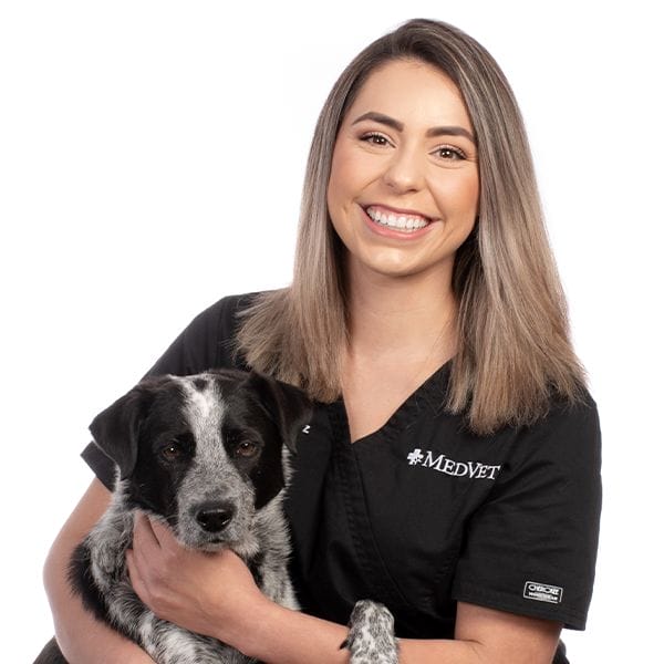 Dr. Alina Hernandez with pet