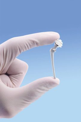Figure 1 Nano femoral stem and cup implants