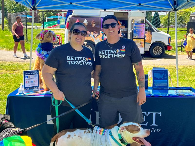 MedVet team members support the LGBTQ+ Employee Network PRIDE booth
