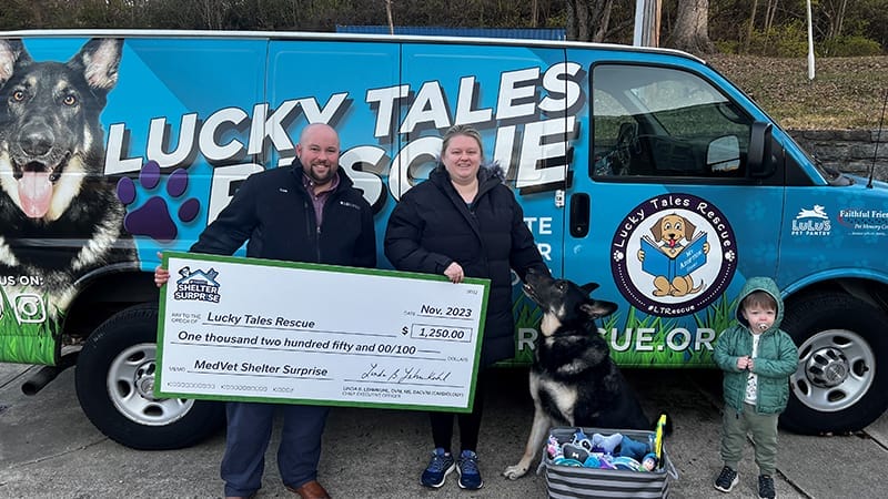 Second place was Lucky Tales Rescue in Ft. Thomas, Kentucky