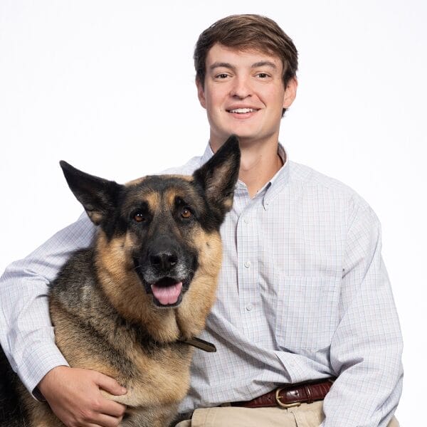 Dr. Chuck Boucher with pet