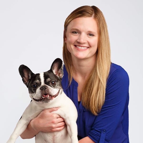 Dr. Abigail Schrage with pet