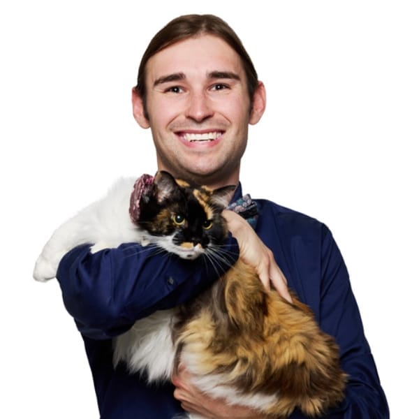 Dr. Roger Mack with pet