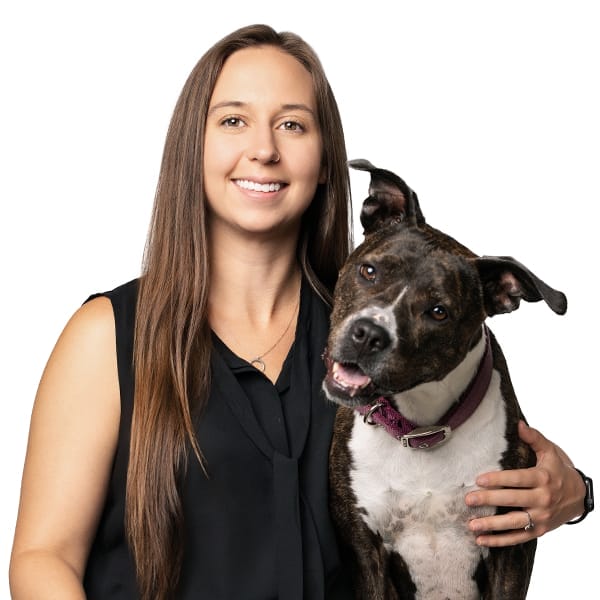 Dr. Julia Wright with pet