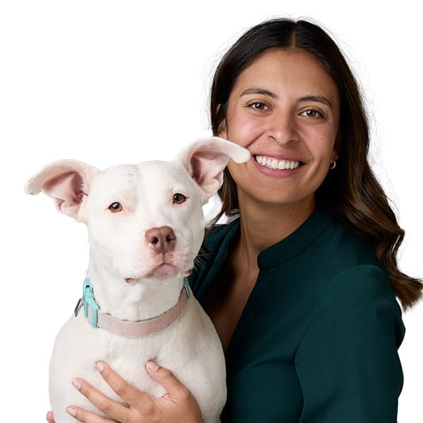 Dr. Alejandra Alegria with pet