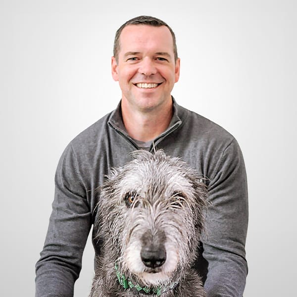 Dr. Logan Strohm with pet