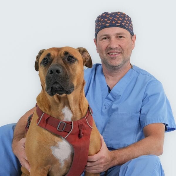 Dr. Zoltan Szilagyi with pet