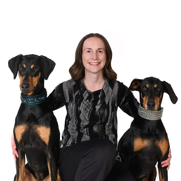 Dr. Melissa Morgan with pets