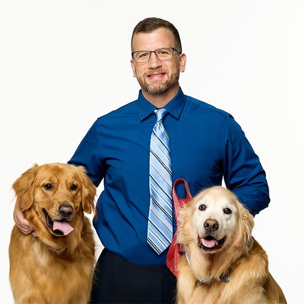 Dr. Kevin Benjamino with pets