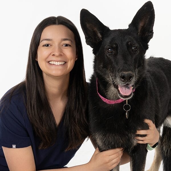Dr. Mina Weakley with pet
