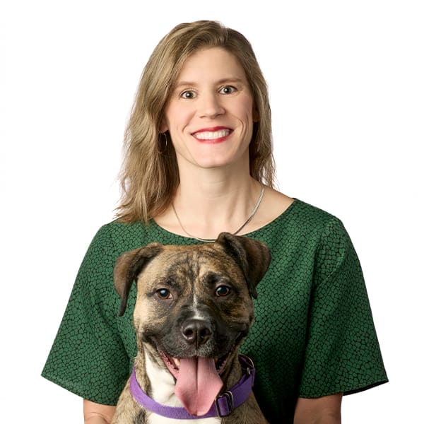Dr. Tiffany McAllister-Bernal with dog