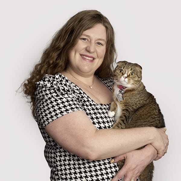 Dr. Kello Mossine with pet