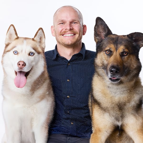 Dr. Peter Welsh with pets