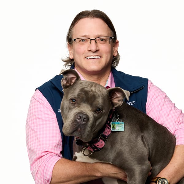 Dr. Shawn Kennedy with pet