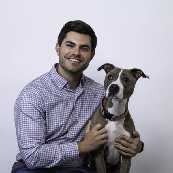 Dr. Michael Sliman with pet