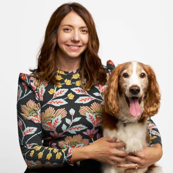 Dr. Marie Faucheux with pet