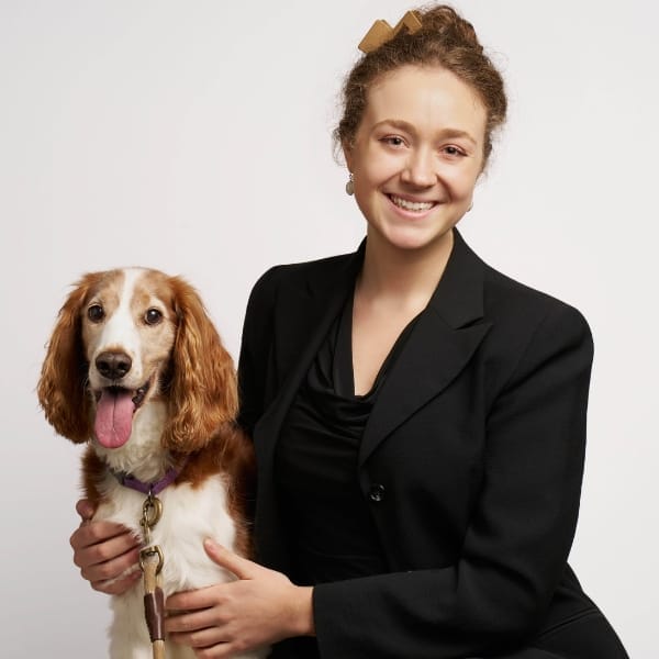 Dr. Petra Koenig with pet
