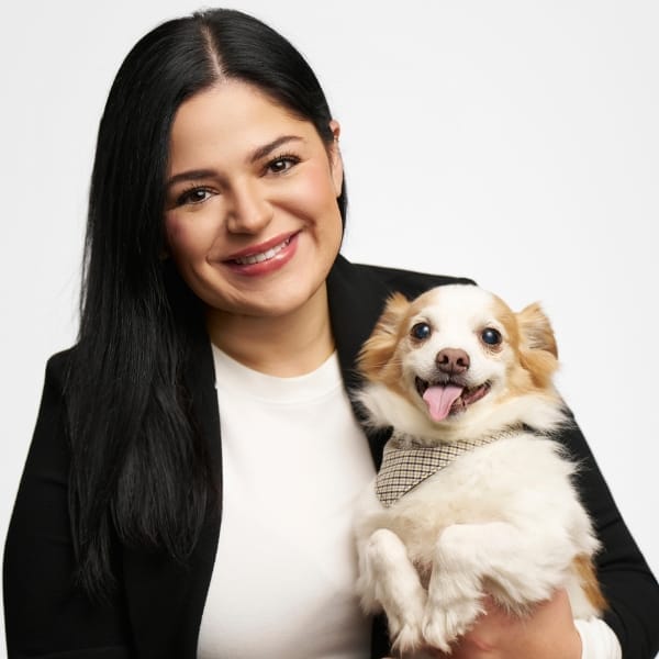 Dr. Rachel Cuccia with pet