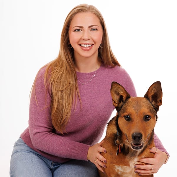 Dr. Jordan Hampel with pet