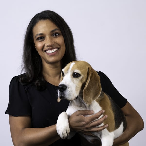 Dr. Rebecca Essig with pet