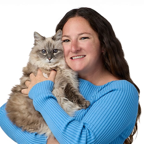 Dr. Veronica McCann with cat
