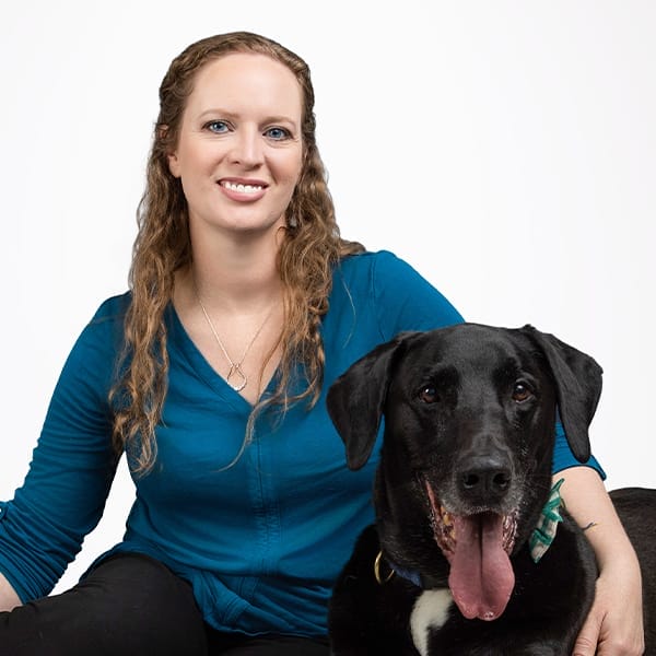 Dr. Anna Gates with dog