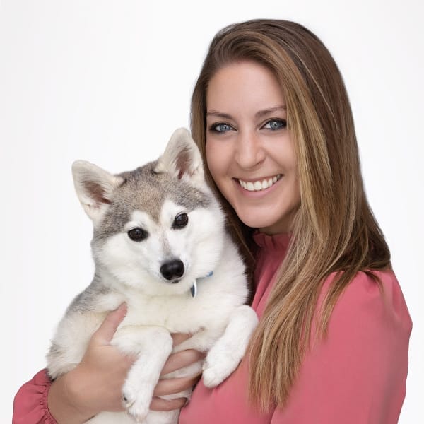Dr. Karin Prater with dog