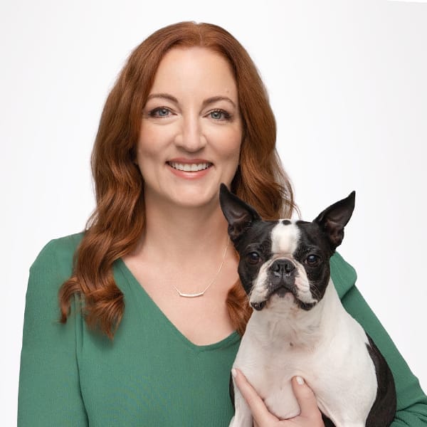 Dr. Sarah Crawford with dog