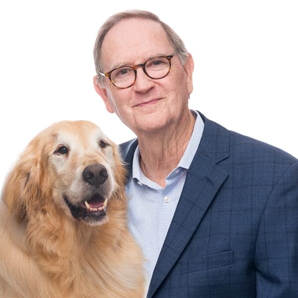 Dr. Glen King with pet