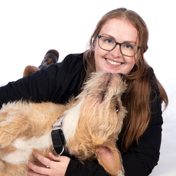 Claire Johnson with pet